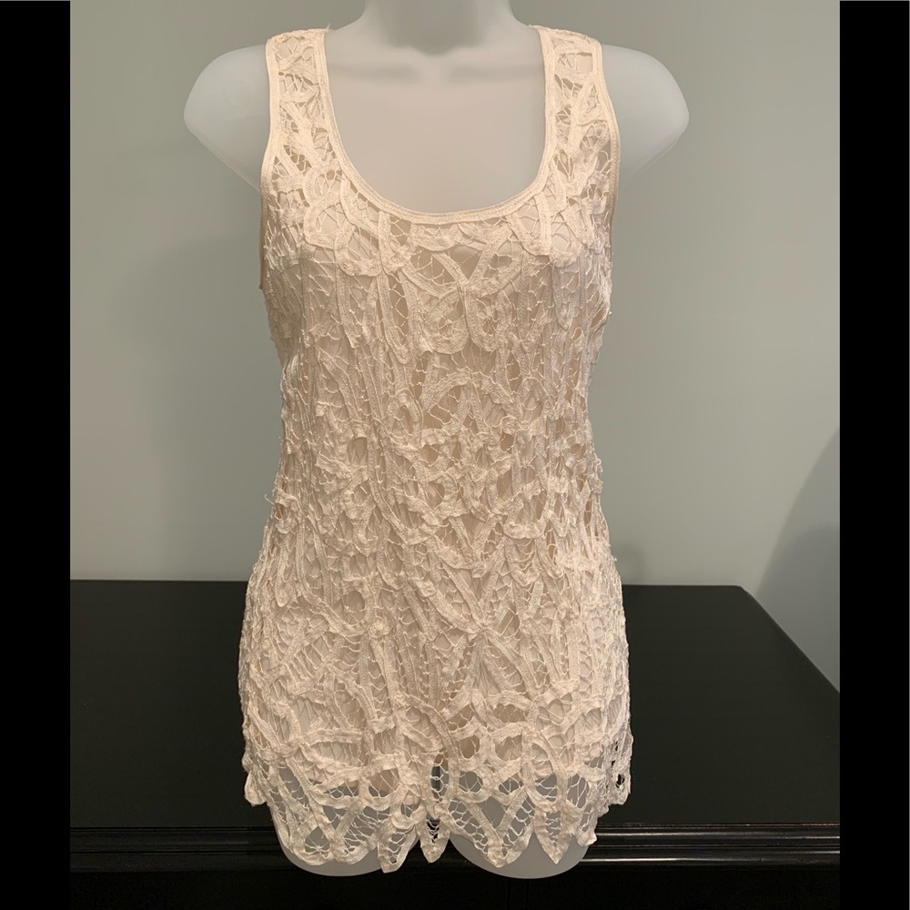 Madewell Cream Crochet Top